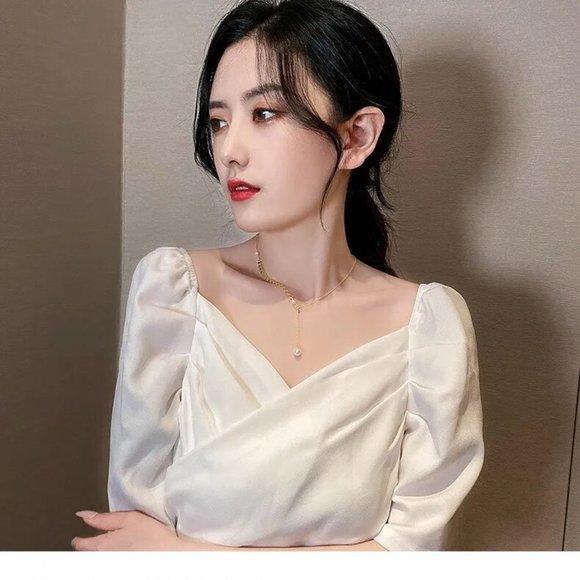 New Retro Wheat Leaf Clavicle Chain Sexy Sling Necklace - Picture 5 of 8